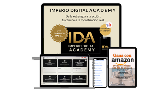 IDA: PLAN VIP ACADEMIA IDA + BONOS + GUIA DE AMAZON