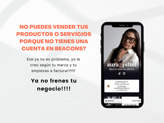 Diseño Profesional de Tienda Beacons – ¡Vende tus productos digitales con estilo!