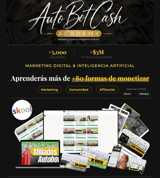 AUTOBOT CASH ACADEMY (3 cuotas mensuales)